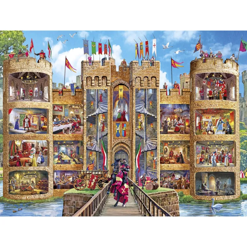 Gibsons - Castle Cutaway - 1000 Piece Jigsaw Puzzle Hot