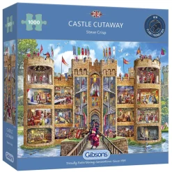 Gibsons - Castle Cutaway - 1000 Piece Jigsaw Puzzle Hot