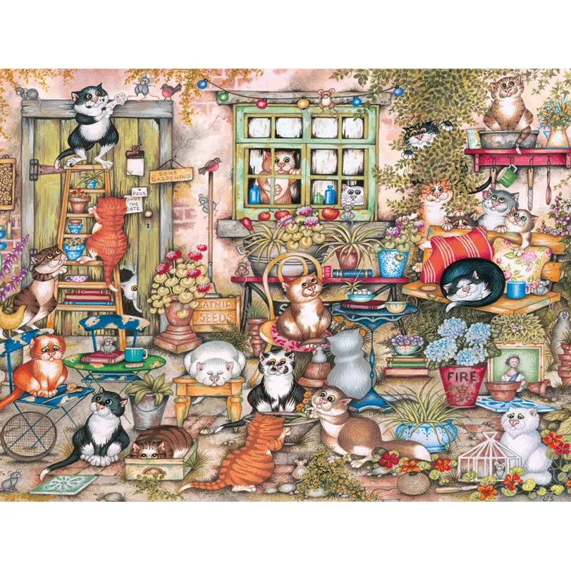 Gibsons - Courtyard Cats - 1000 Pieces New