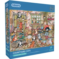 Gibsons - Courtyard Cats - 1000 Pieces New
