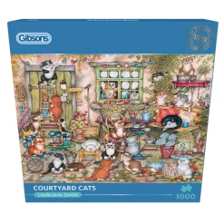 Gibsons - Courtyard Cats - 1000 Pieces New