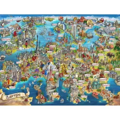Gibsons - Exploring Europe - 1000 Piece Jigsaw Puzzle Fashion