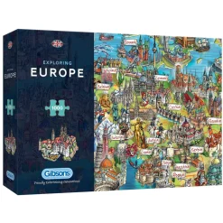 Gibsons - Exploring Europe - 1000 Piece Jigsaw Puzzle Fashion