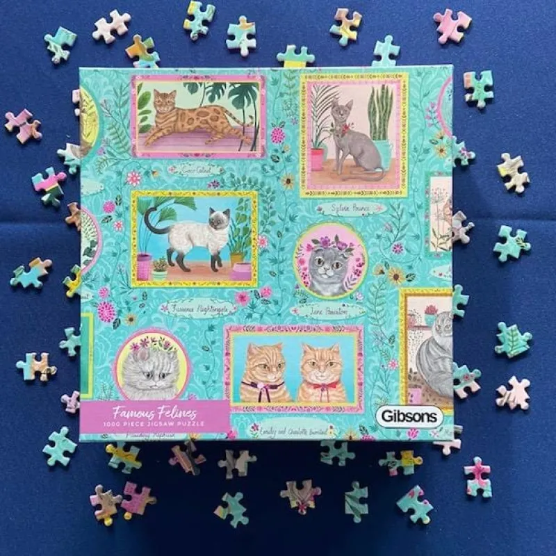Gibsons - Famous Felines - 1000 Piece Jigsaw Puzzle New