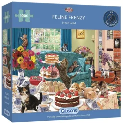 Gibsons - Feline Frenzy - 1000 Piece Jigsaw Puzzle Discount