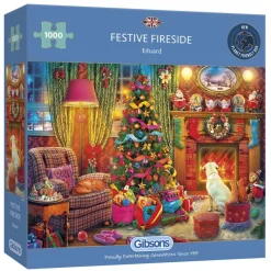 Gibsons - Festive Fireside - 1000 Piece Jigsaw Puzzle Outlet