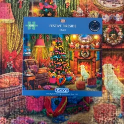 Gibsons - Festive Fireside - 1000 Piece Jigsaw Puzzle Outlet