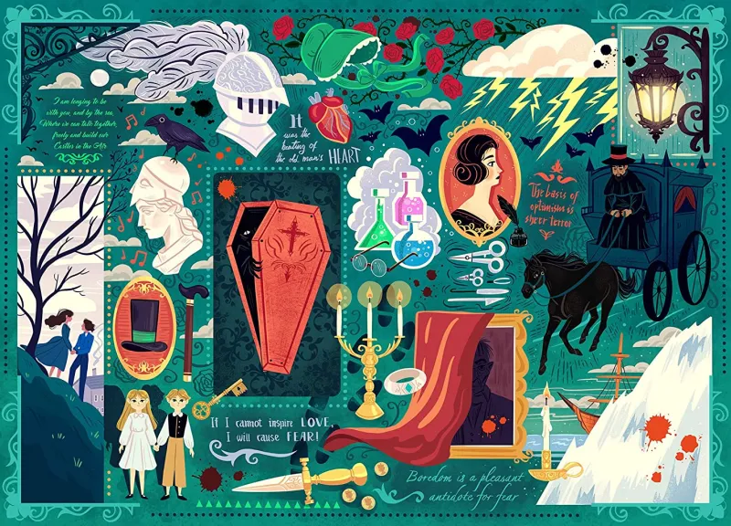 Gibsons - Gothic Novels - Book Club - 1000 Piece Jigsaw Puzzle Best