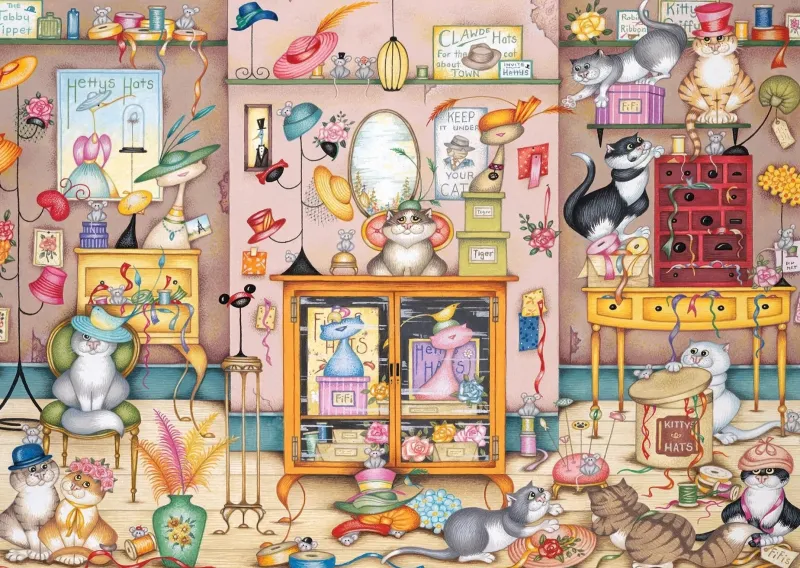 Gibsons - Hetty's Hats - 500 Piece Jigsaw Puzzle Best