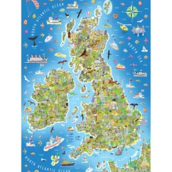 Gibsons - JigMap Great Britain and Ireland - 250 Piece Jigsaw Puzzle Discount