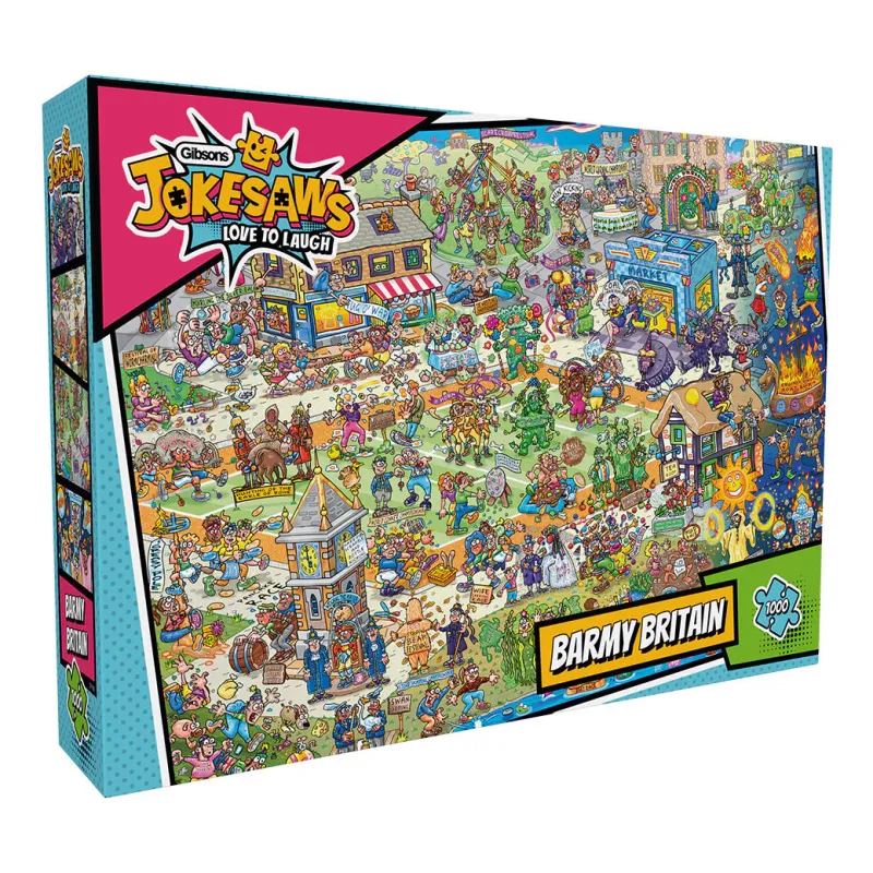 Gibsons - Jokesaws - Barmy Britain - 1000 Piece Jigsaw Puzzle Sale