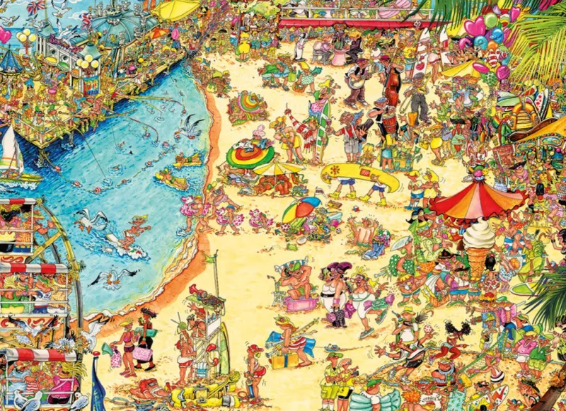 Gibsons - Jokesaws - Seaside Shenanigans - 1000 Piece Jigsaw Puzzle New