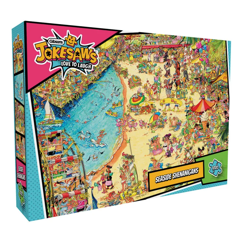 Gibsons - Jokesaws - Seaside Shenanigans - 1000 Piece Jigsaw Puzzle New
