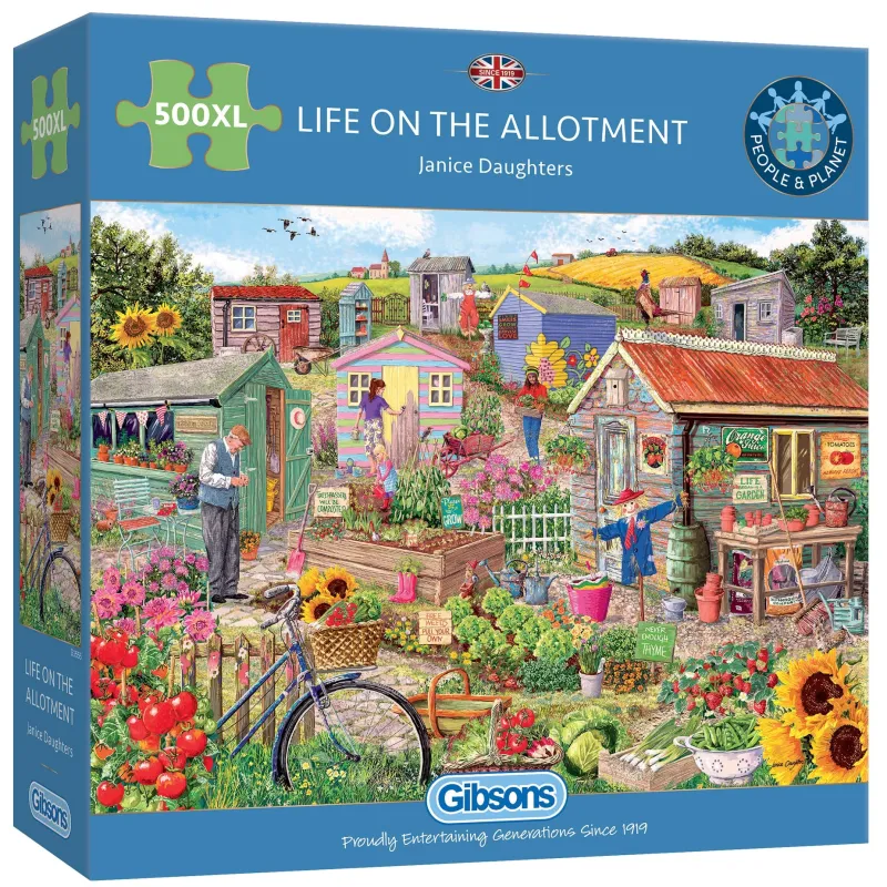 Gibsons - Life on the Allotment - 500 XL Piece Jigsaw Puzzle New