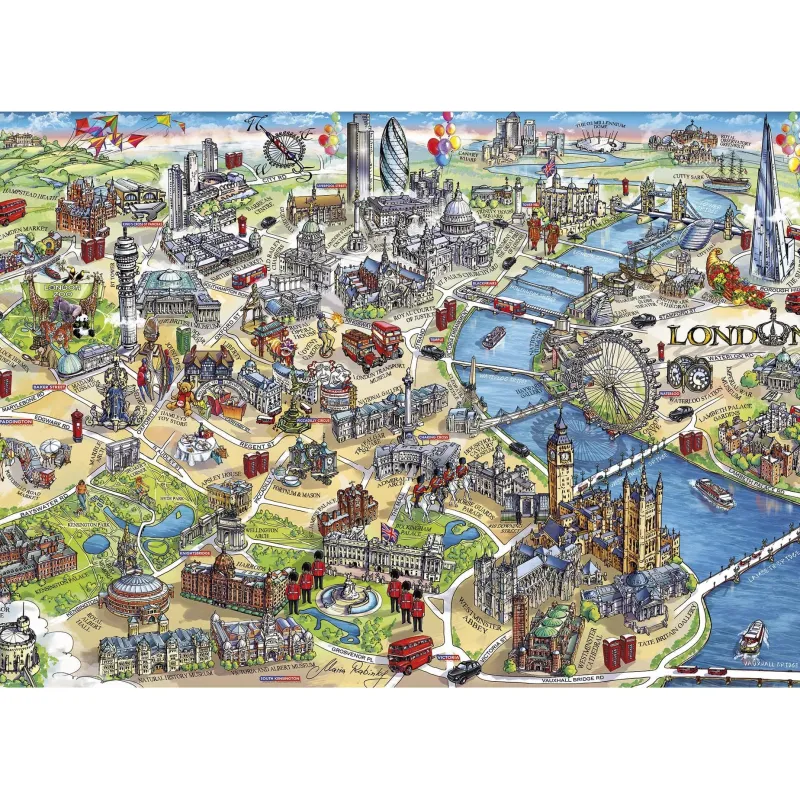 Gibsons - London Landmarks - 500 Piece Jigsaw Puzzle Online