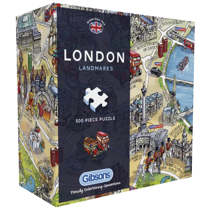 Gibsons - London Landmarks - 500 Piece Jigsaw Puzzle Online