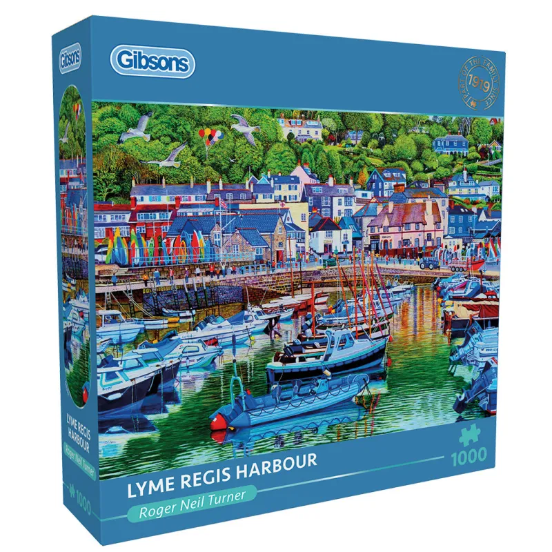 Gibsons - Lyme Regis Harbour - 1000 Piece Jigsaw Puzzle Sale