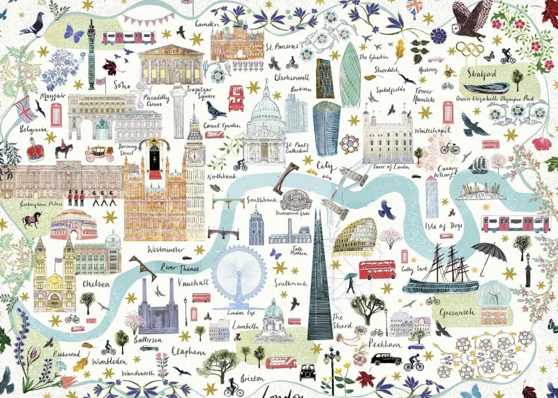 Gibsons - Map of London - 1000 Piece Jigsaw Puzzle Sale