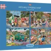 Gibsons - Mitchell's Mobile Shop - 4 x 500 Piece Jigsaw Puzzles Discount