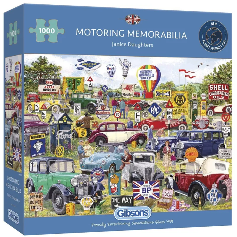 Gibsons - Motoring Memorabilia - 1000 Piece Jigsaw Puzzle Discount
