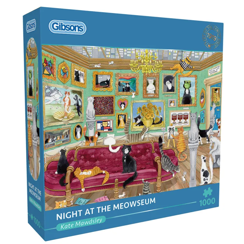 Gibsons - Night at the Meowseum - 1000 Piece Jigsaw Puzzle Best