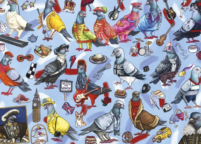 Gibsons - Pigeons of Britain - 1000 Piece Jigsaw Puzzle Discount