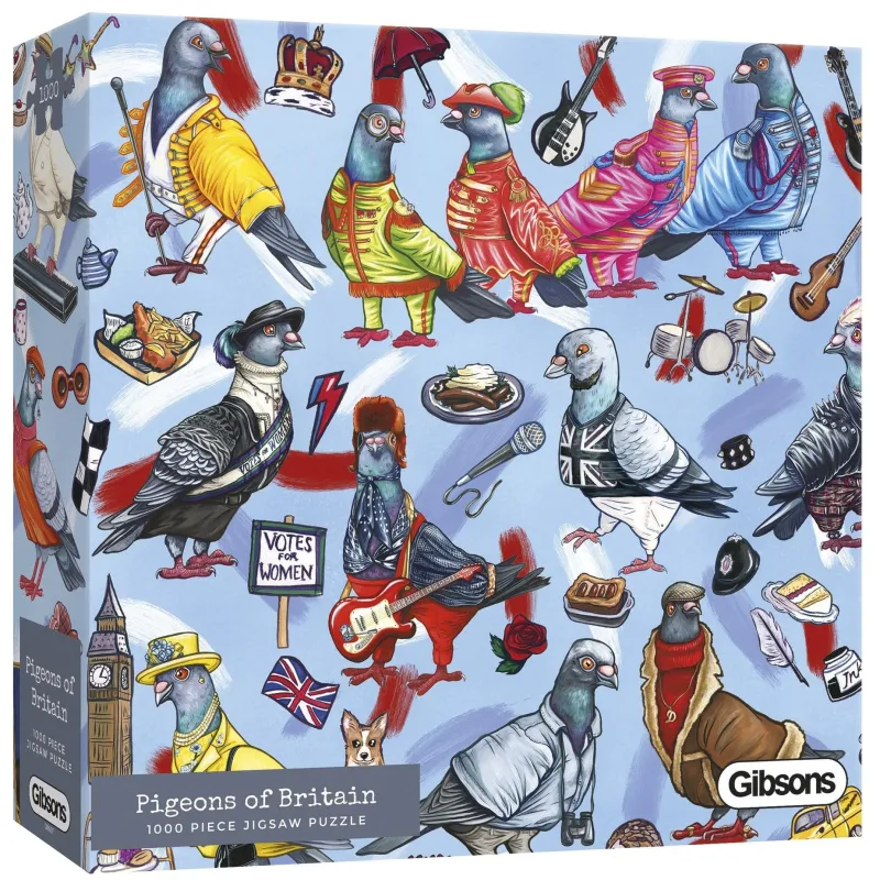 Gibsons - Pigeons of Britain - 1000 Piece Jigsaw Puzzle Discount