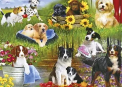 Gibsons - Playful Pups - 500 Piece Jigsaw Puzzle Hot