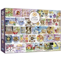 Gibsons - Pork Pies & Puddings - 1000 Piece Jigsaw Puzzle New