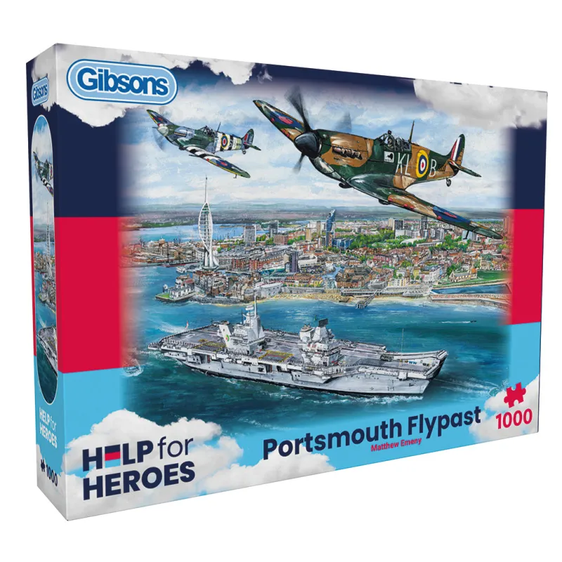 Gibsons - Portsmouth Flypast - 1000 Piece Jigsaw Puzzle Online