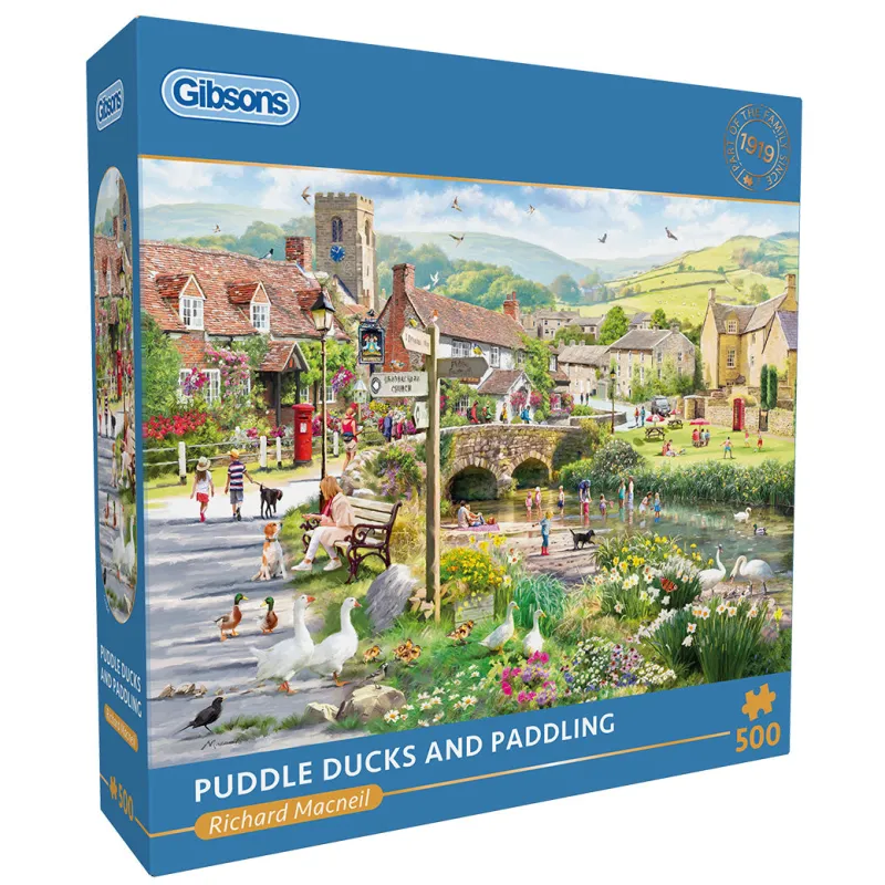 Gibsons - Puddle Ducks & Paddling - 500 Piece Jigsaw Puzzle Clearance