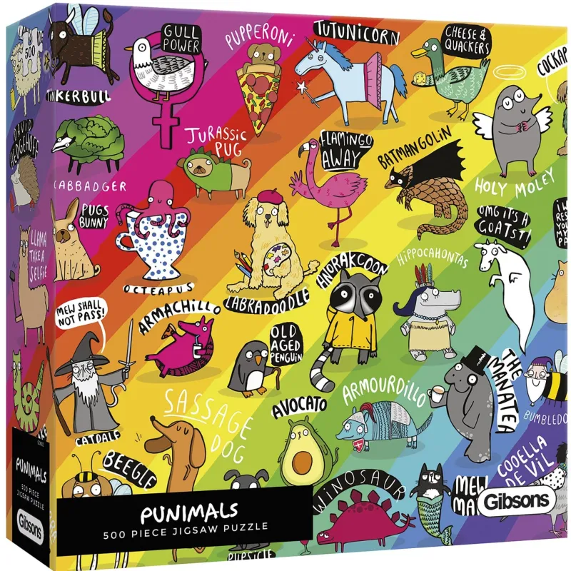 Gibsons - Punimals - 500 Piece Jigsaw Puzzle Online