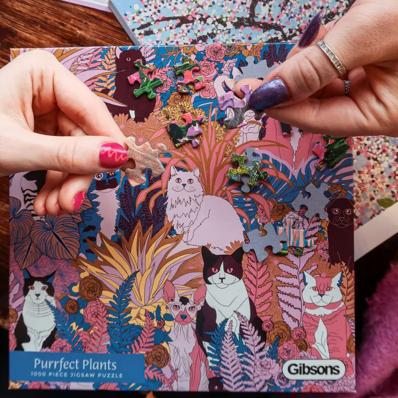 Gibsons - Purrfect Plants - 1000 Piece Jigsaw Puzzle New