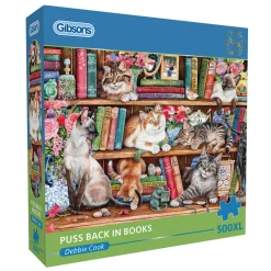 Gibsons - Puss Back in Books - 500 XL Piece Jigsaw Puzzle Hot
