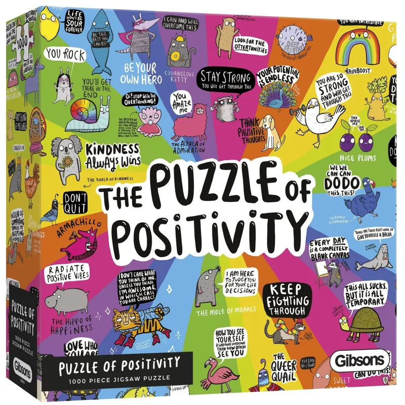 Gibsons - Puzzle of Positivity - 1000 Piece Jigsaw Puzzle Clearance