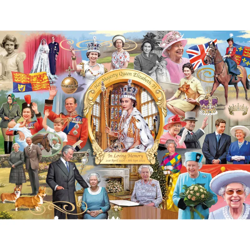 Gibsons - Queen Elizabeth II Commemorative Puzzle - 1000 Piece Jigsaw Puzzle Sale