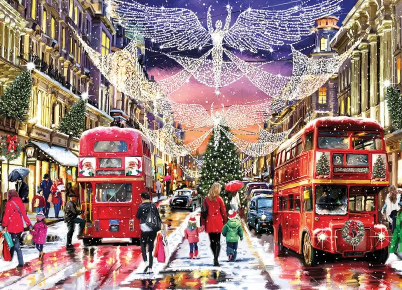 Gibsons - Regent Street at Christmas - 1000 Piece Jigsaw Puzzle Sale