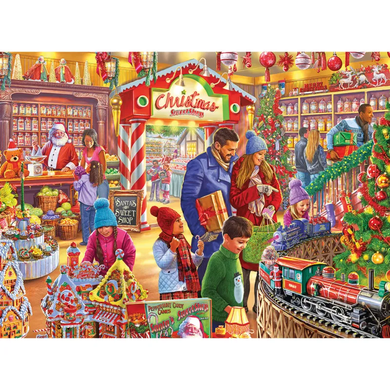 Gibsons - Santa's Sweetshop - 1000 Piece Jigsaw Puzzle Online