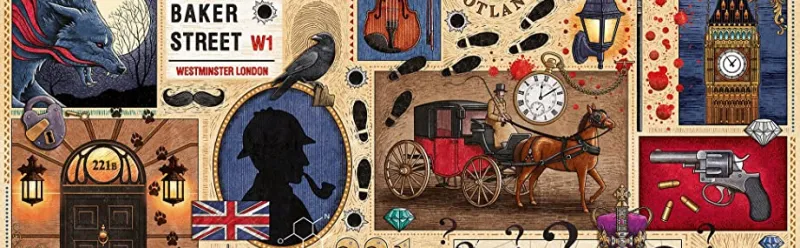 Gibsons - Sherlock Holmes - Book Club - 1000 Piece Jigsaw Puzzle Sale