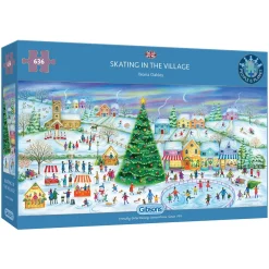 Gibsons - Skating in the Village - 636 Piece Jigsaw Puzzle Best
