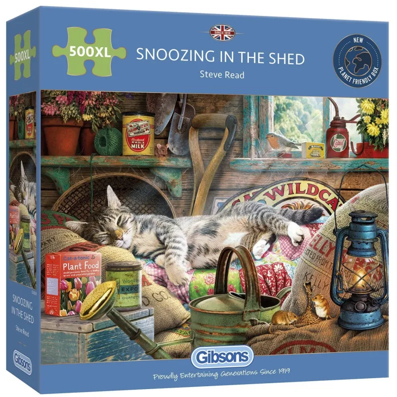 Gibsons - Snoozing in the Shed - 1000 Piece Jigsaw Puzzle New