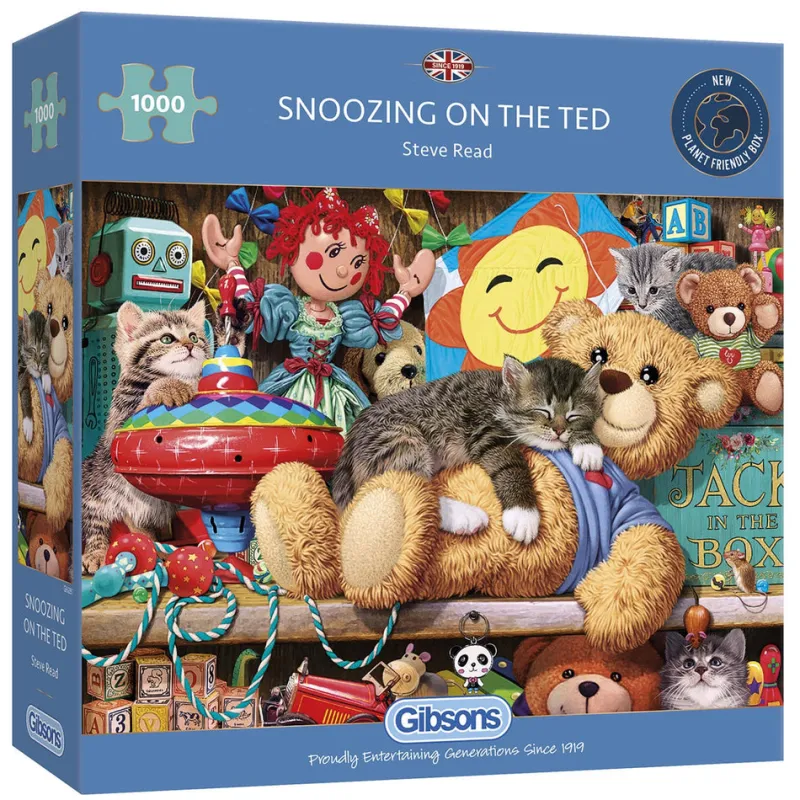 Gibsons - Snoozing on the Ted - 1000 Piece Jigsaw Puzzle Fashion