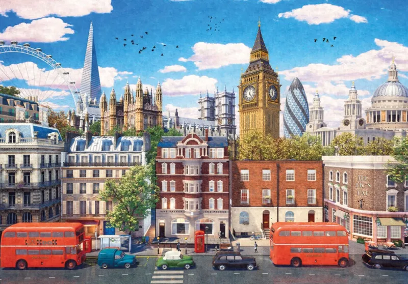 Gibsons - Streets of London - 500 Piece Jigsaw Puzzle Online