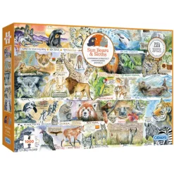 Gibsons - Sun Bears and Sloths - 1000 Piece Jigsaw Puzzle Online