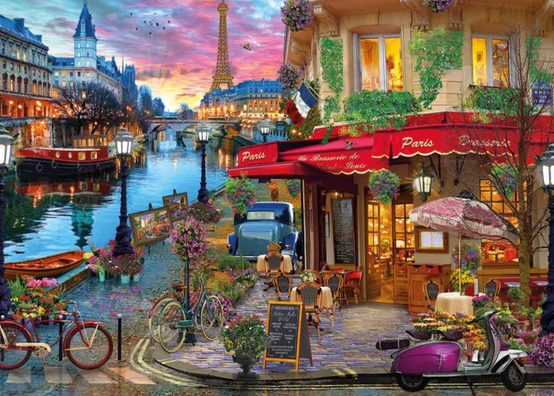 Gibsons - Sunset on the Seine - 1000 Piece Jigsaw Puzzle Clearance