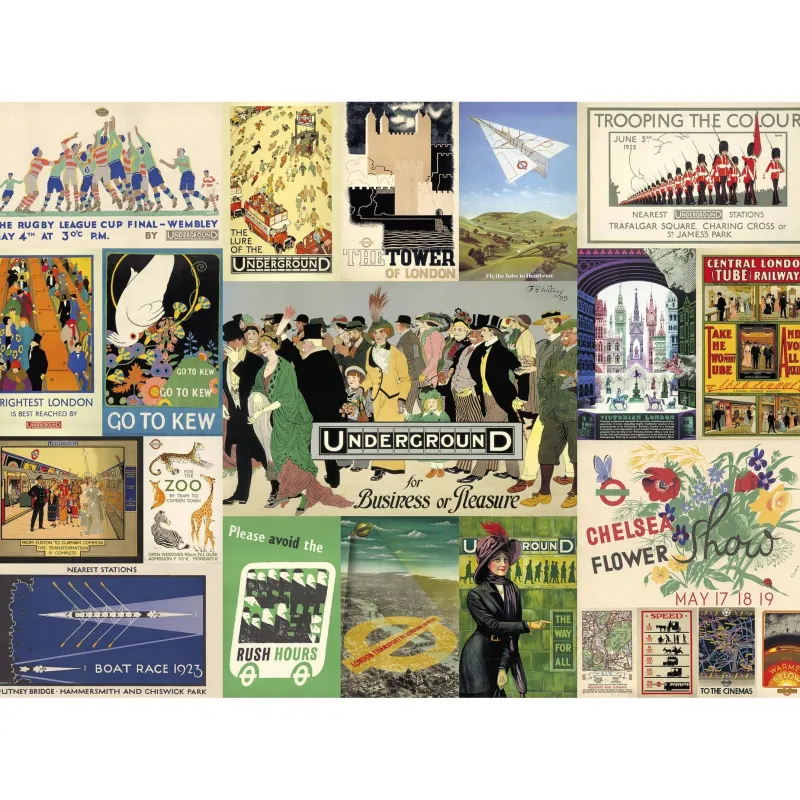 Gibsons - TfL Heritage Posters - 500 Piece Jigsaw Puzzle Online