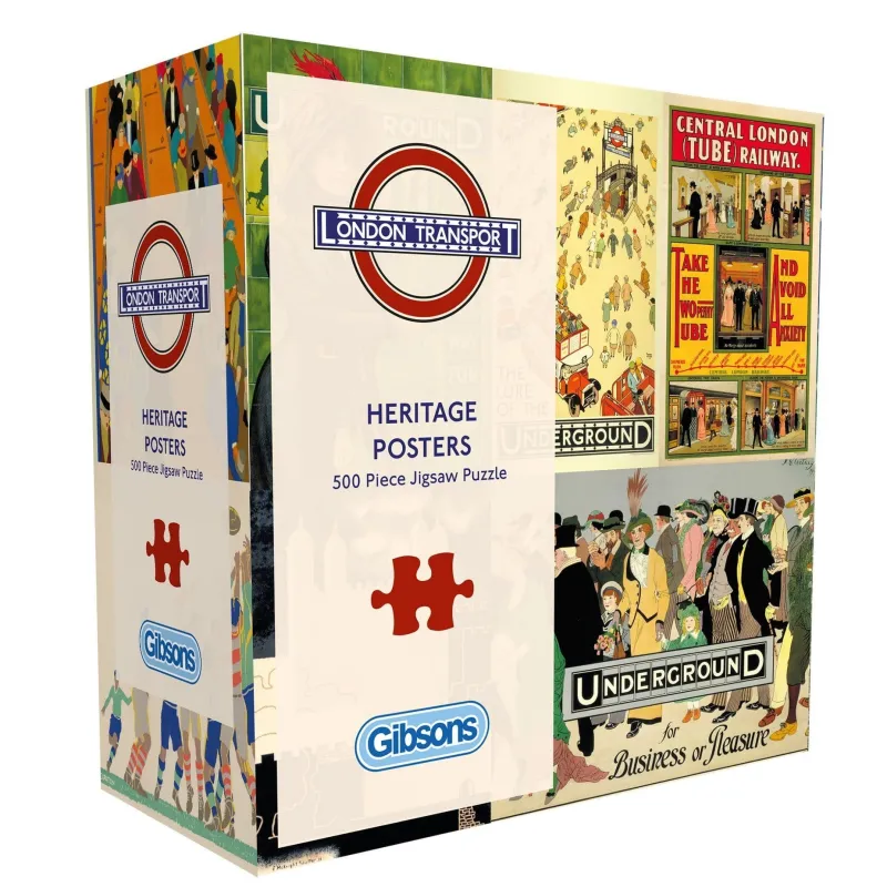 Gibsons - TFL Heritage Posters - 500 Piece Jigsaw Puzzle Online