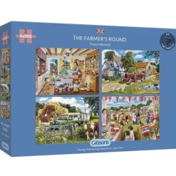 Gibsons - The Farmer's Round - 4 x 500 Piece Jigsaw Puzzles Fashion
