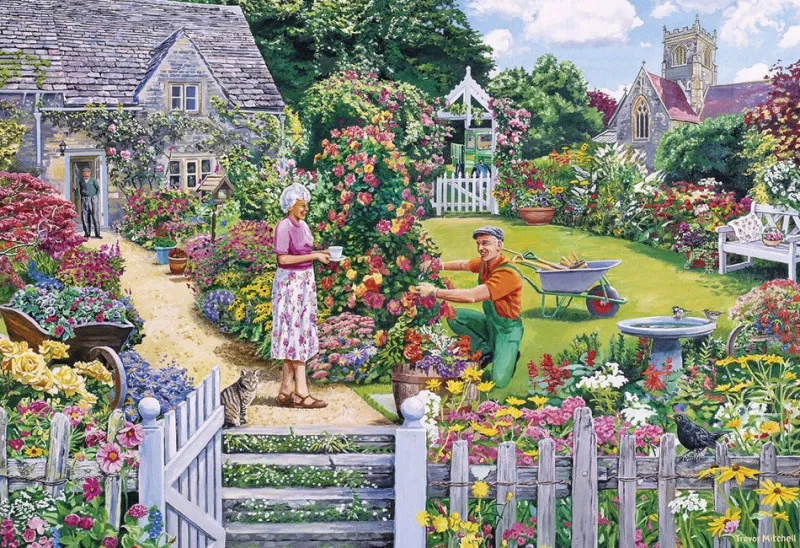 Gibsons - The Gardener's Round - 4 x 500 Piece Jigsaw Puzzles Sale