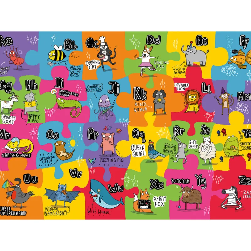 Gibsons - The Unusual Alphabet - 24 Extra Large Piece Jigsaw Puzzle Hot